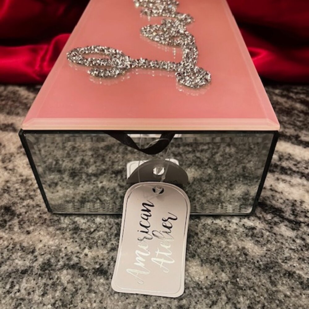 American Atelier Sparkle Luster‎ Mirror Box "LOVE" mirrored keepsake box. NIB - Picture 2 of 7